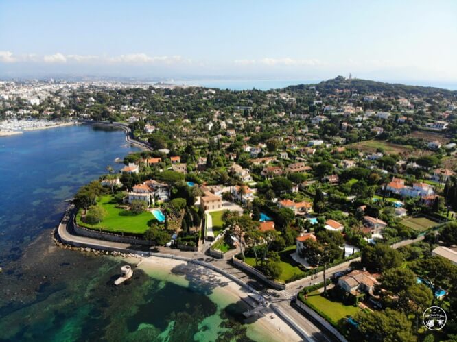Drone view of Cap d'Antibes