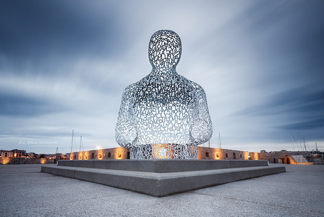 Jaume Plensa sculpture in Antibes French Riviera