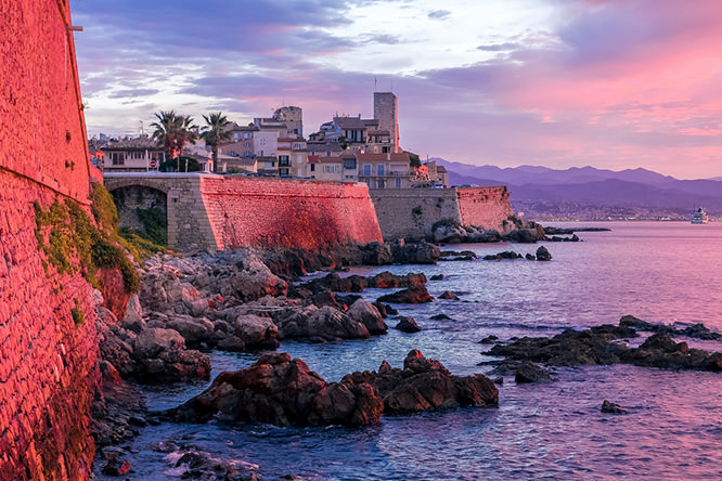 The pink town Antibes