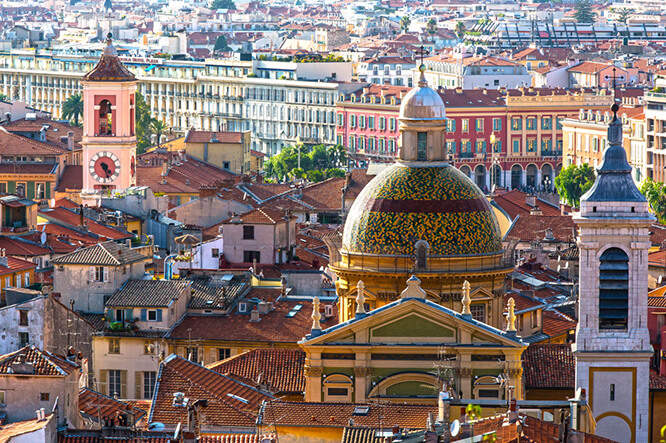Baroque architecture in Nice France