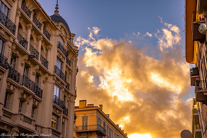 Façade Niçoise in Nice France