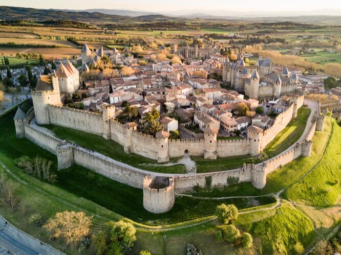 Aerial view of Carcassonne