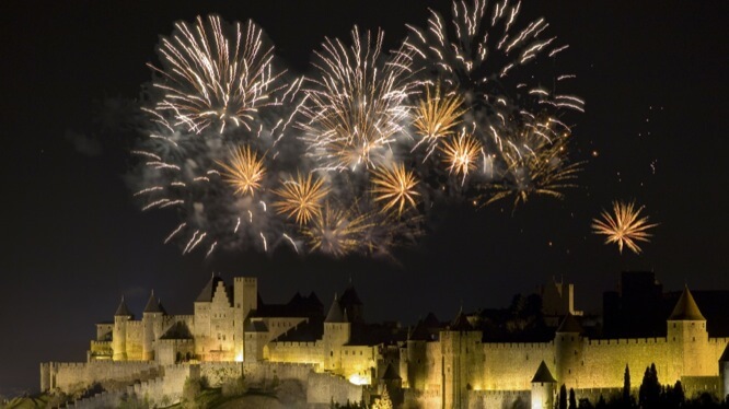 Fireworks in Carcassonne