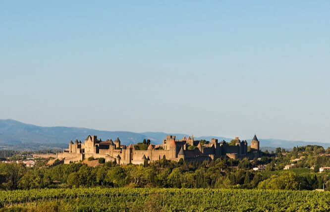 View of Carcassonne under the sun