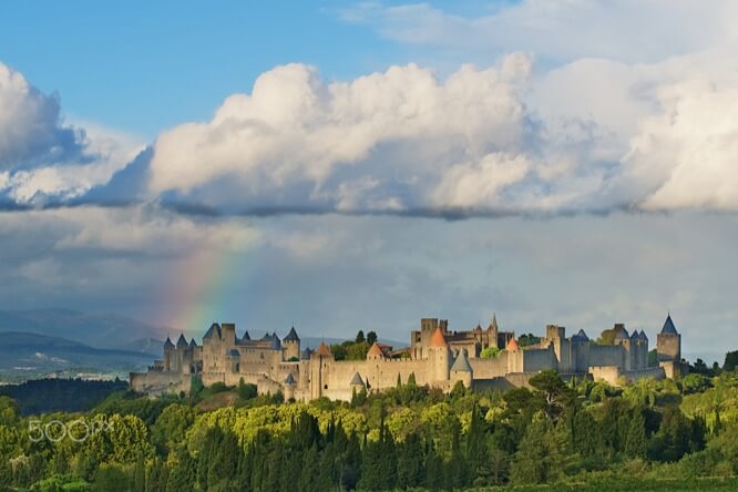 Carcassonne at dusk