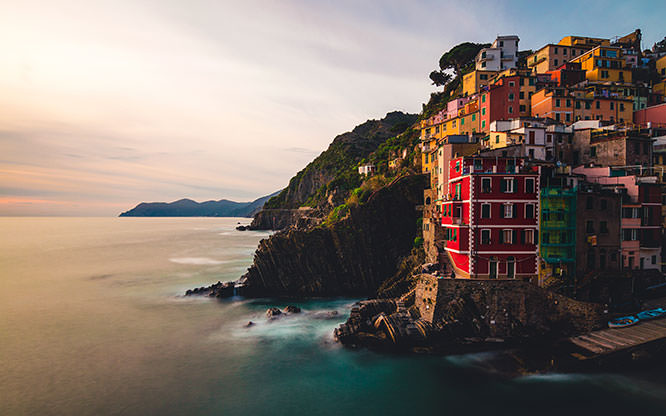 Riomaggiore at Sunset