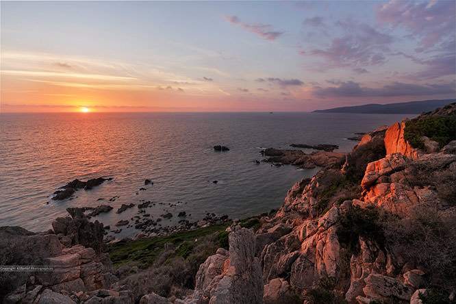 Sunset in Pointe d'Ajaccio