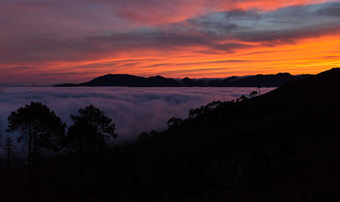 Sunrise above Calenzana