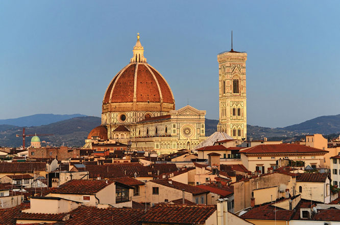 Florence cathedral from Baglioni roofgarden