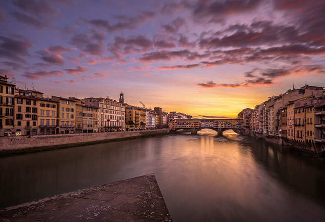 Sunset on Ponte Vecchio