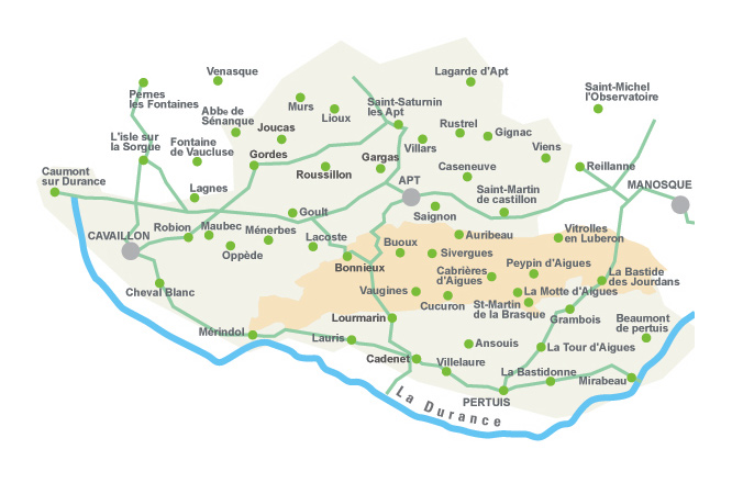 Map of Luberon