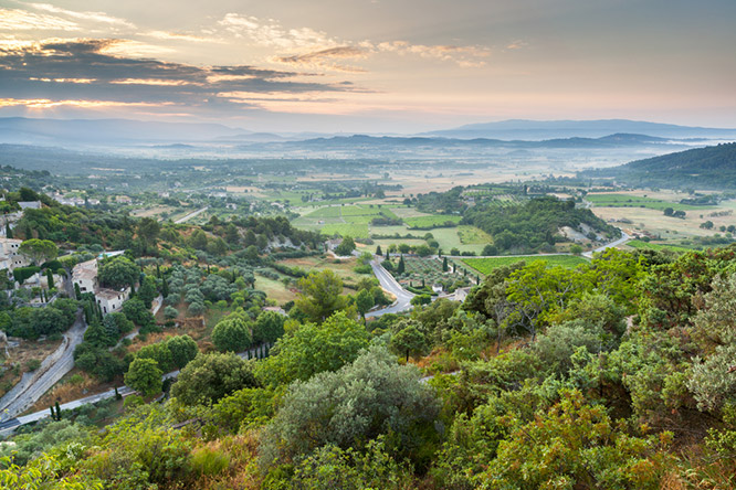 Luberon plateau under the village of Gordes