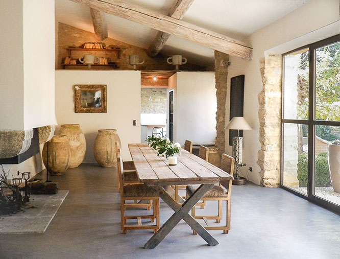 Typical interior design in Provence Luberon