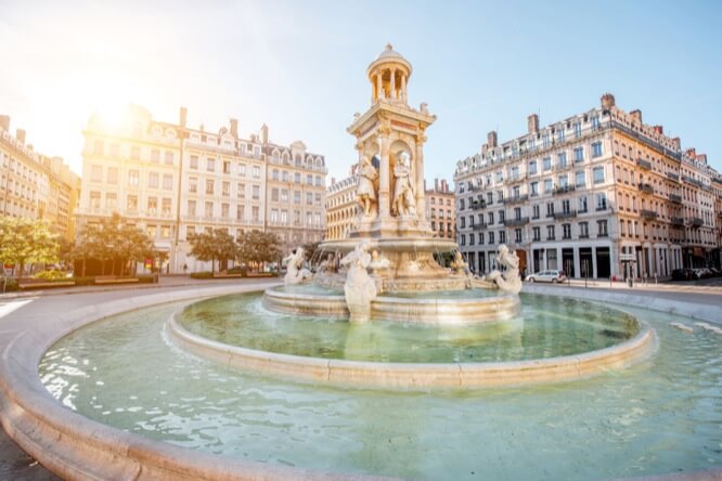 Morning view on Jacobins square