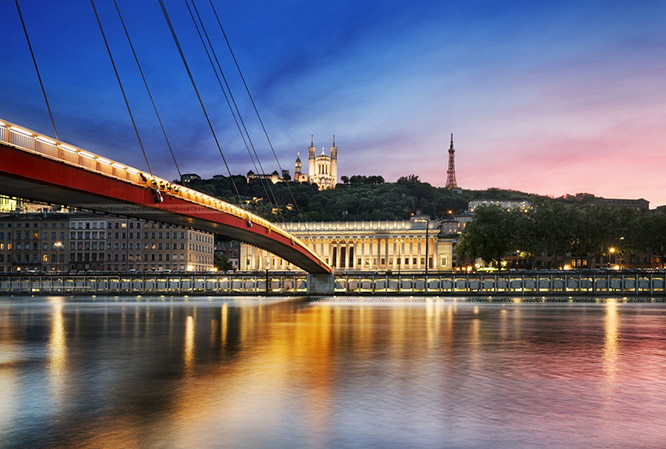 Saone river in Lyon