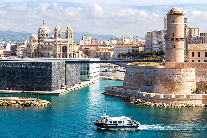 Fort Saint-Jean offers some wonderful views of the Mediterranean