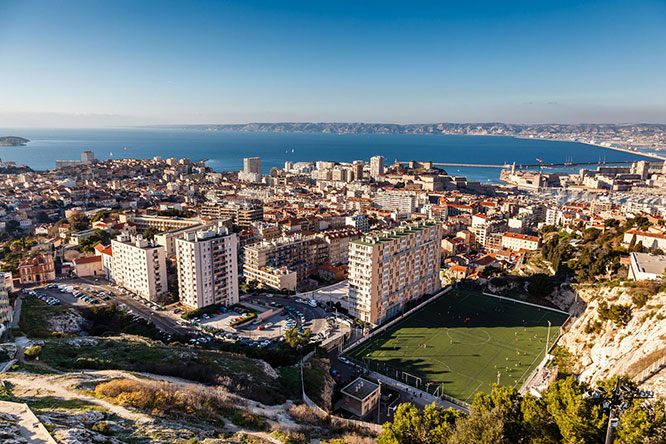 Aerial view of Marseille