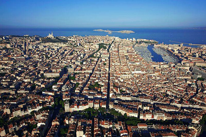 Aerial view of Marseille