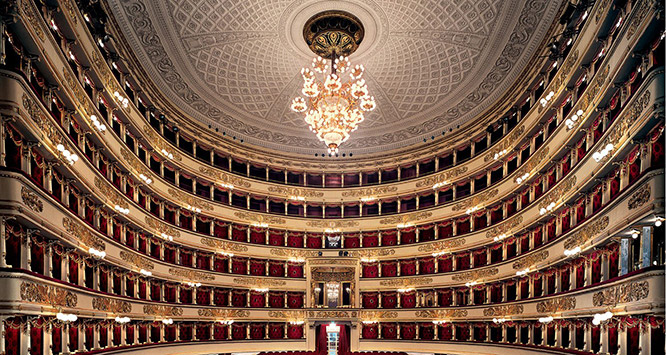 A night at the opera the auditorium at the Teatro alla Scala