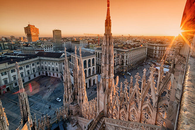View from Il Duomo di Milano