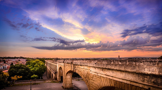 Old Roman Aqueduc in Montpellier