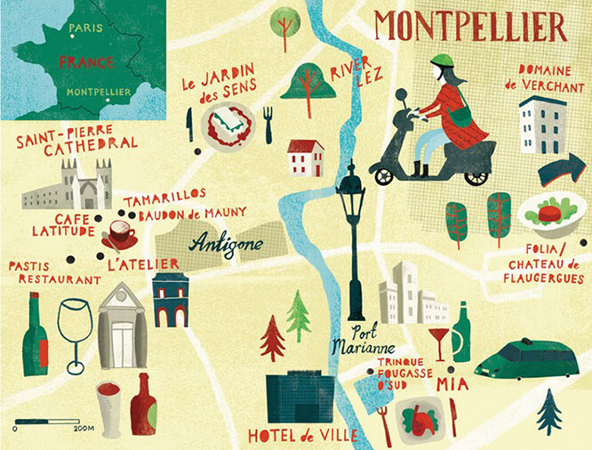 Map of Montpellier