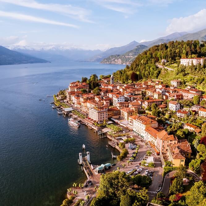 Aerial view of Bellagio town