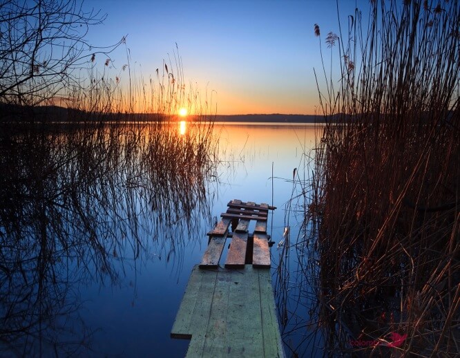Blue hour at lake Varese