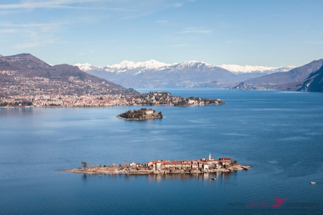 Borromean islands in the gulf of Pallanza lake Maggiore