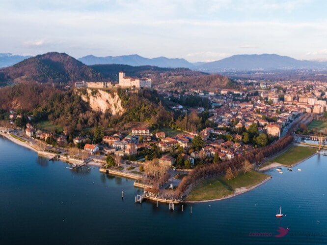 Rocca di Angera fortress on lake maggiore