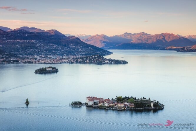 Borromean islands in the gulf of Pallanza, lake Maggiore
