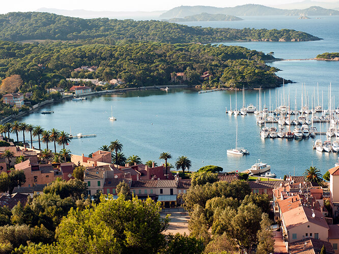 Aerial view of Porquerolles
