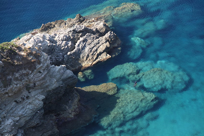 Transparent water of Porquerolles