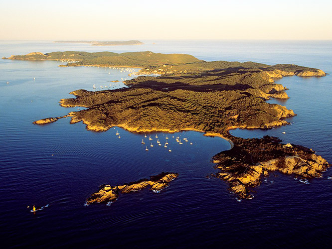 Aerial view of Porquerolles