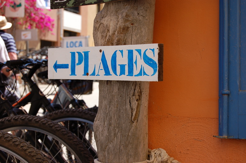 Beach sign in Porquerolles