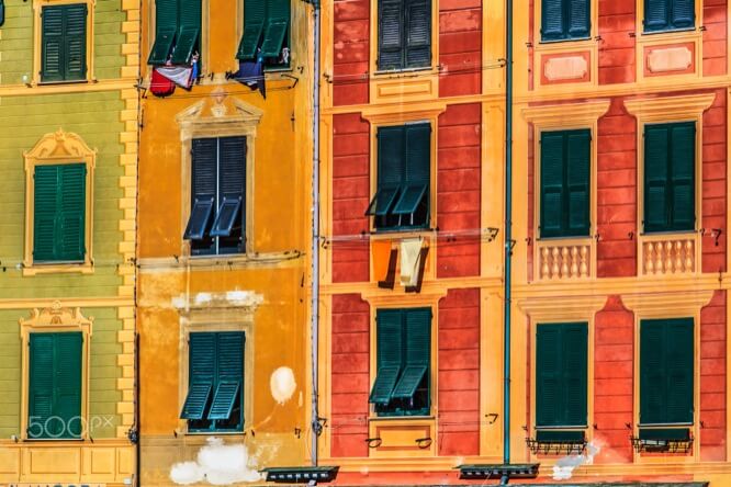 Colorful houses in Portofino