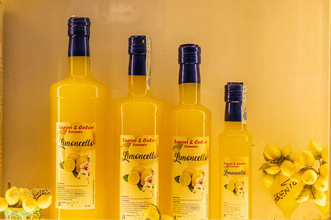Limoncello bottles