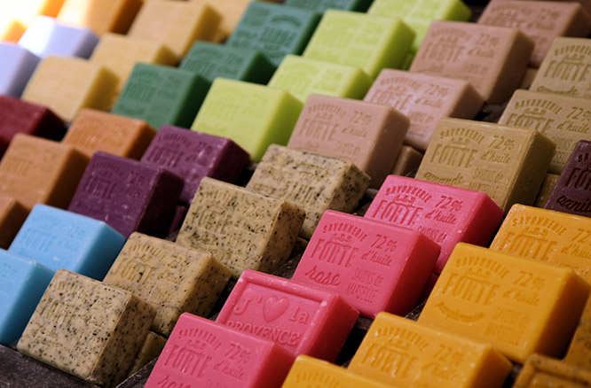 Soap of Marseille in the market of Sanary sur Mer