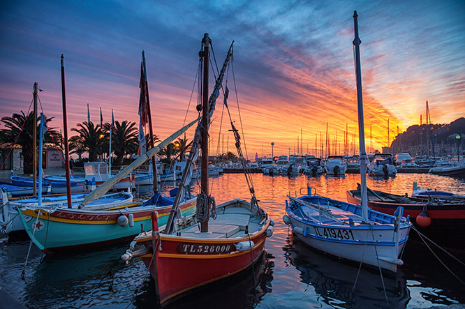 Sunset in Sanary sur Mer