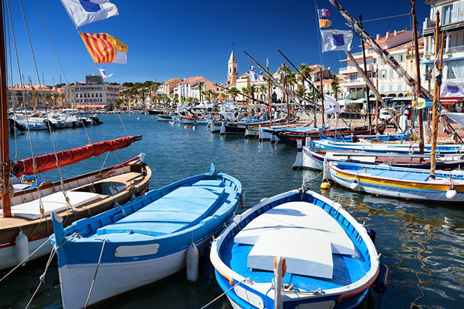 Sanary harbor in Cote d'Azur