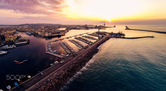 Aerial view of Sète