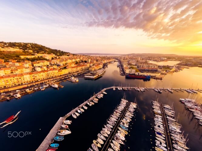 Aerial view of Sète