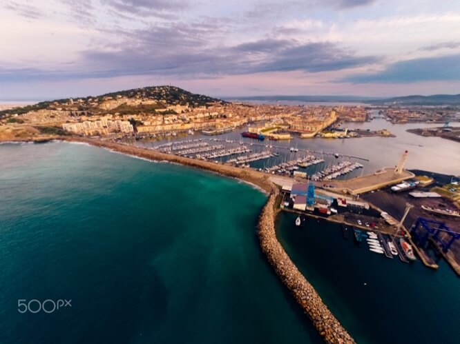 Aerial view of Sète