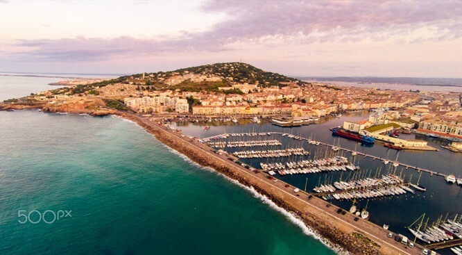 Aerial view of Sète