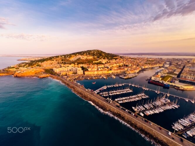 Aerial view of Sète