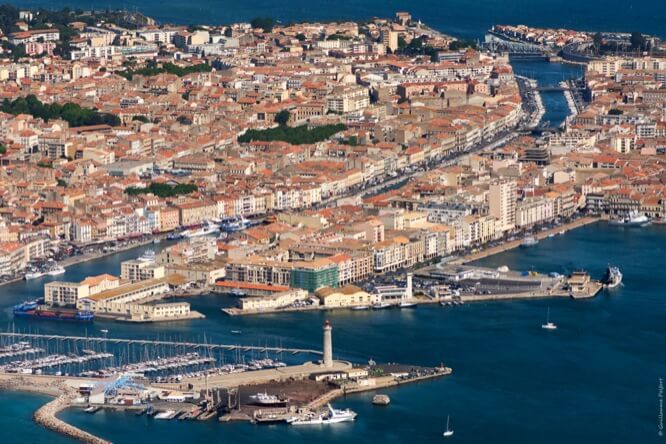 Aerial view of Sète