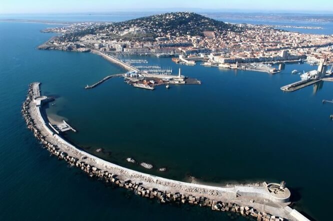Aerial view of Sète