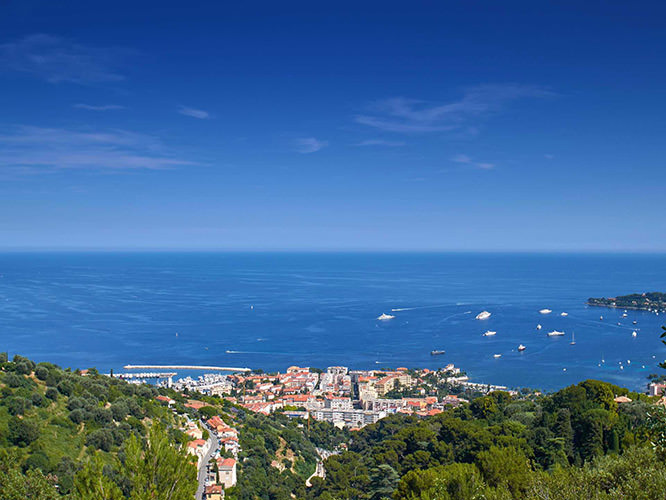 Aerial view of Beaulieu sur Mer French Riviera