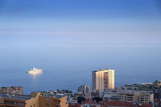 View of the sea from Beausoleil French Riviera