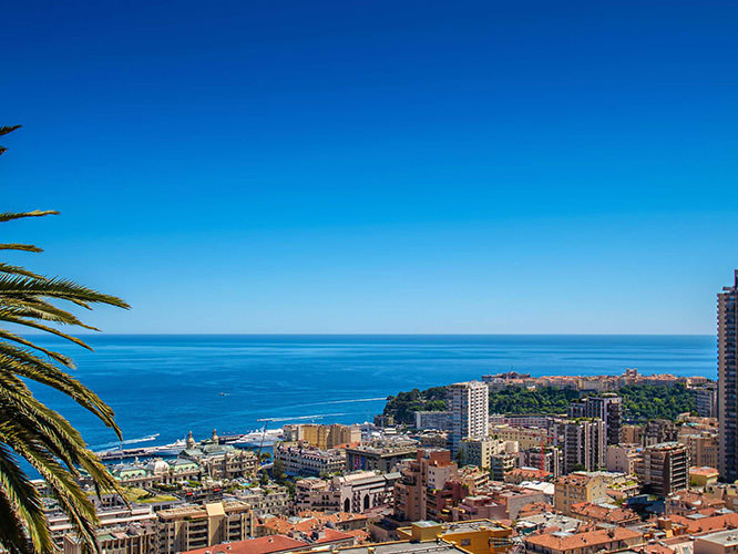 View on Monaco from Beausoleil French Riviera